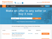 Tablet Screenshot of liquorlicenseauctioneers.com